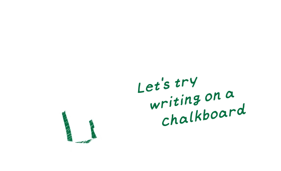 島根県 ゆめタウン出雲店 Let's try writing on a chalkboard