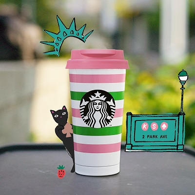 スターバックス　katespade ステンレスタンブラー　355ml