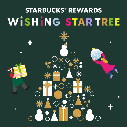 [Starbucks® Rewards] たくさんのスターとオーナメントを集めて、スターツリーを作って楽しみませんか？