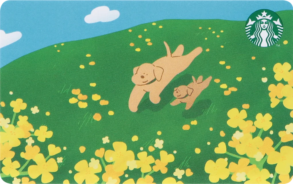 スターバックス カード フラワー＆ドッグ