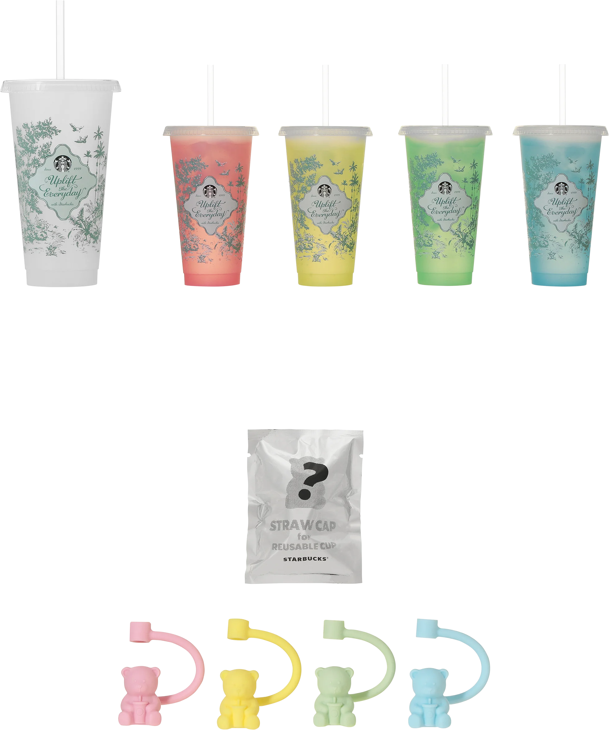 2026ミステリーカラーチェンジングリユーザブルコールドカップ710ml + 2026ミステリーパックリユーザブルカップ専用ストローキャップベアリスタ