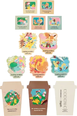 Pokémon + STARBUCKS アートステッカーセット