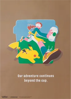 Pokémon + STARBUCKS アートポスター コーヒーアドベンチャー
