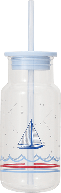 グラスタンブラー マリンボーダー473ml