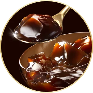 24時間以内に抽出したエスプレッソ ローストのコーヒージェリー