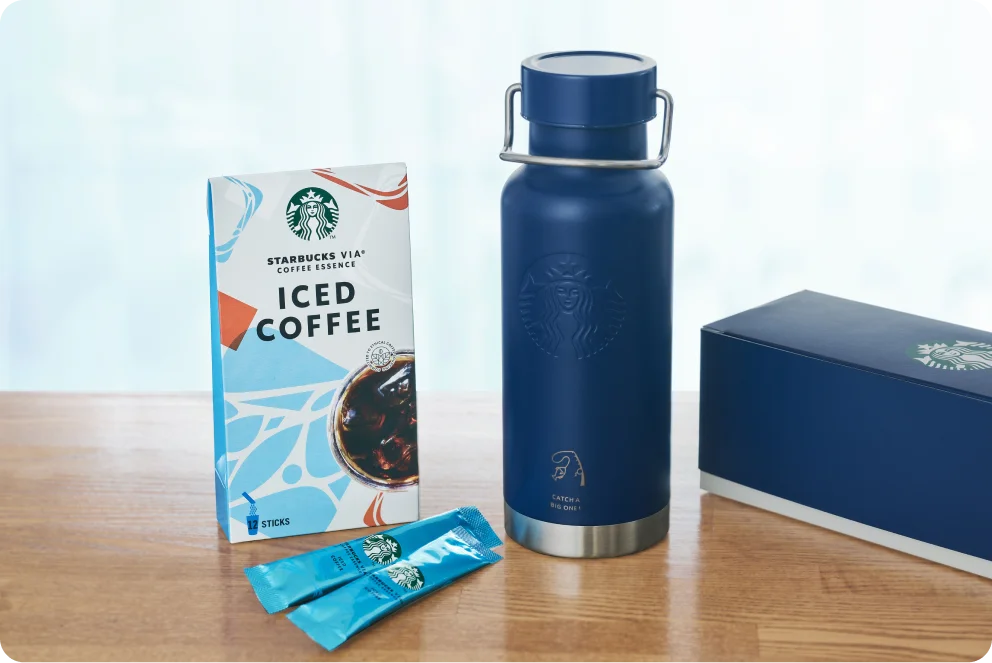 お父さんの趣味を刻んだボトルで、アイスコーヒーをお出かけのお供に。