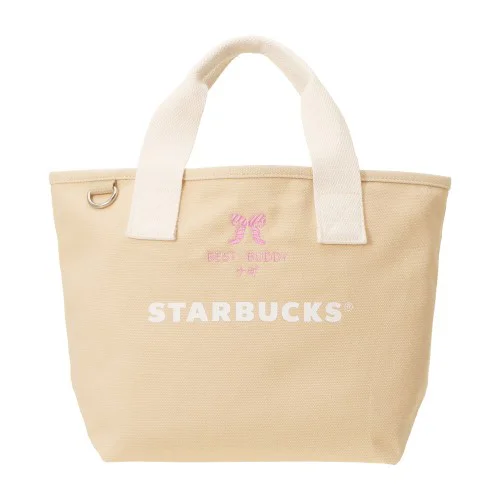 [名入れ商品] キャンバストート ベージュ×アイボリー S