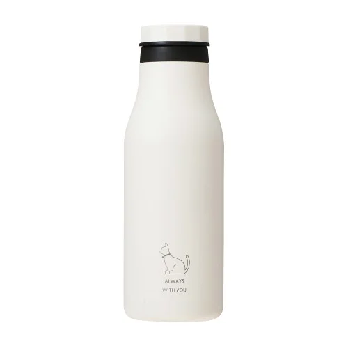 [名入れ商品] ステンレスロゴボトルマットホワイト473ml
