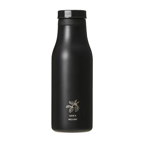 [名入れ商品] ステンレスロゴボトルマットブラック473ml