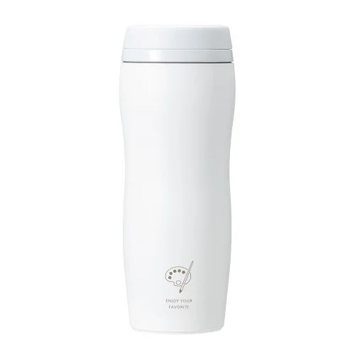 [名入れ商品] カーヴドリサイクルステンレスボトルマットホワイト355ml