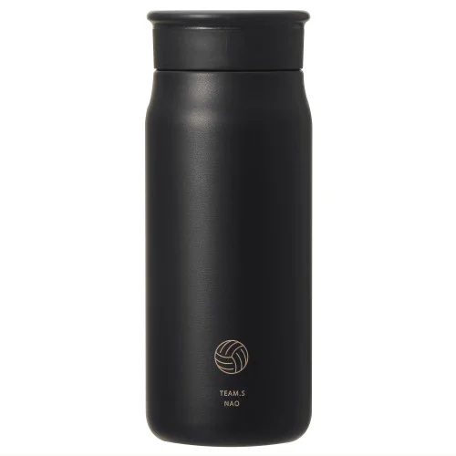 [名入れ商品] リサイクルステンレスミニボトルマットブラック355ml