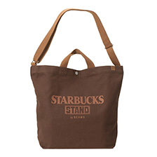 STARBUCKS STAND by BEAMS キャンバス LOGO トート ブラウン