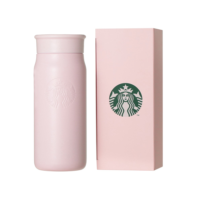 【名入れ専用】ギフトボックス入りリサイクルステンレスミニボトルマットピンクベージュ355ml