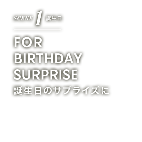 SCENE 1 誕生日 FOR BIRTHDAY SURPRISE 誕生日のサプライズに
