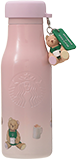 gelato pique リッドカバー ベアチャーム付き ステンレスボトル ソフトピンク 473ml
