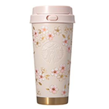 SAKURA2026 ステンレスTOGOボトル ピンクベージュ＆ゴールド 473ml