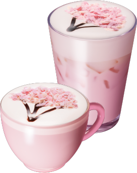 桜 咲くよ ラテ( Hot / Iced )