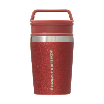 ステンレスボトルSTANLEYグリッターレッド236ml