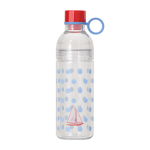 [オンラインストア販売]ストラップ付ダブルウォールボトルマリンドット473ml
