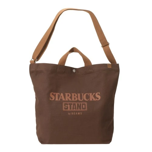 キャンバス LOGO トート ブラウン