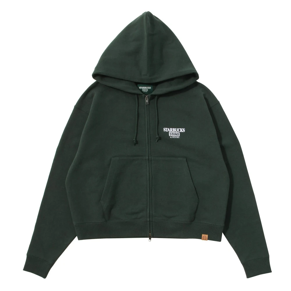 LOGO ジップ フーディ グリーン