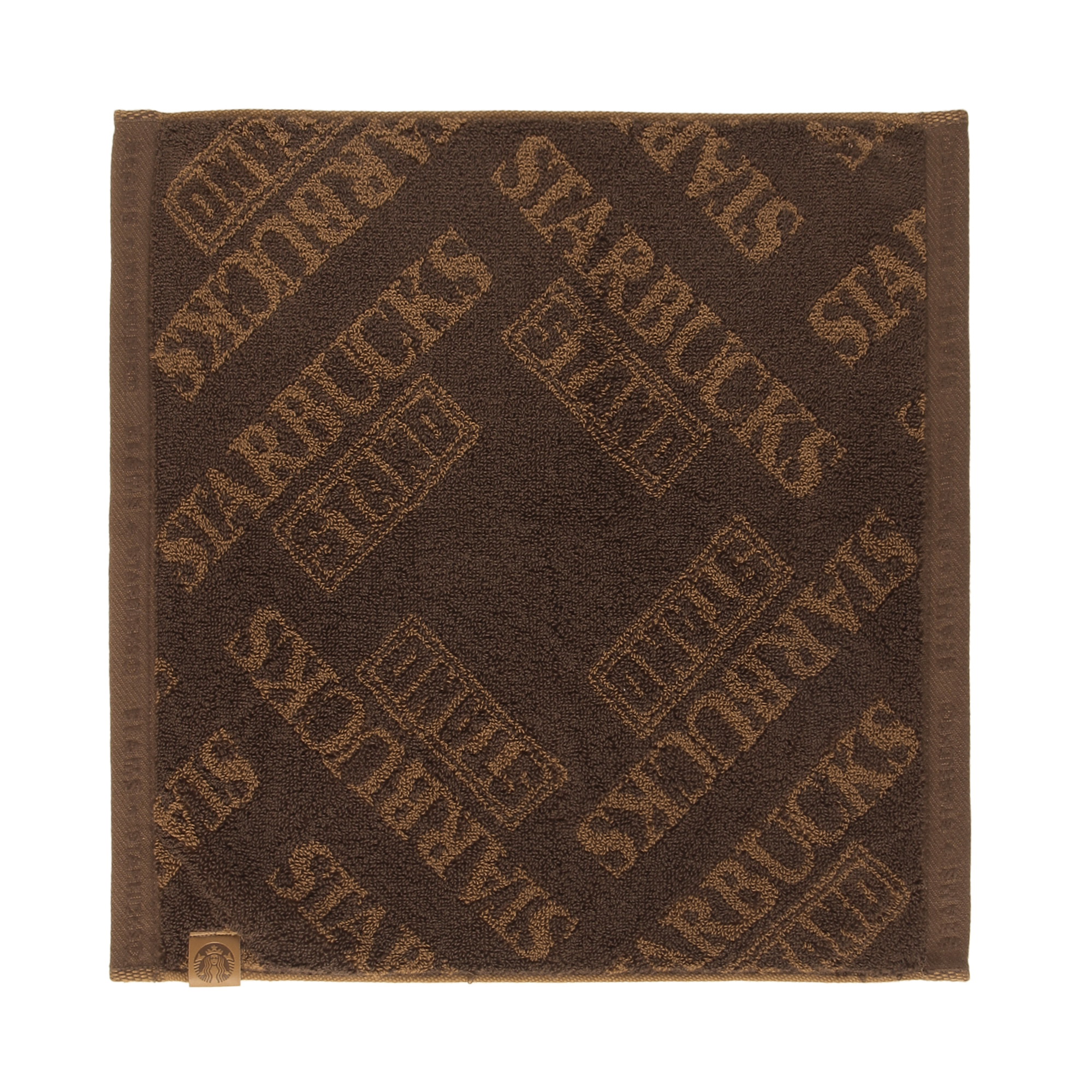 LOGO ハンドタオル ブラウン