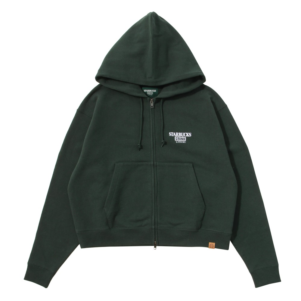 LOGO ジップ フーディ グリーン