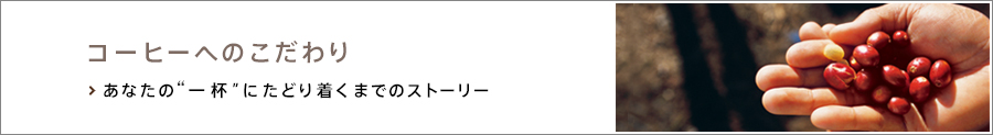 コーヒーへのこだわり あなたの“一杯”にたどり着くまでのストーリー