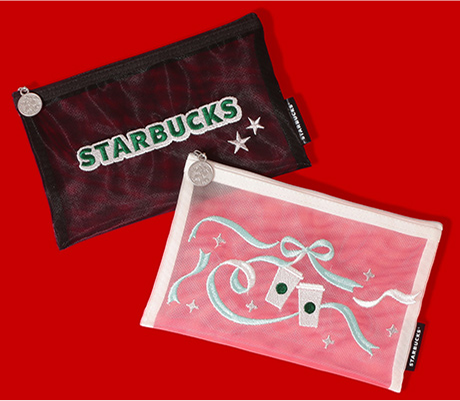 オリジナルメッシュ刺繍ポーチ